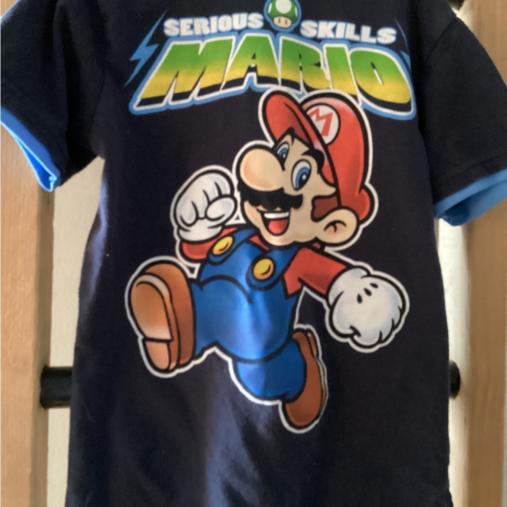 Mario Kids T-Shirt - Navy Blue